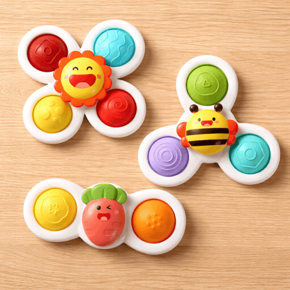 Isabella & Co.™ Suction Cup Spinner Toys - 3 Pack